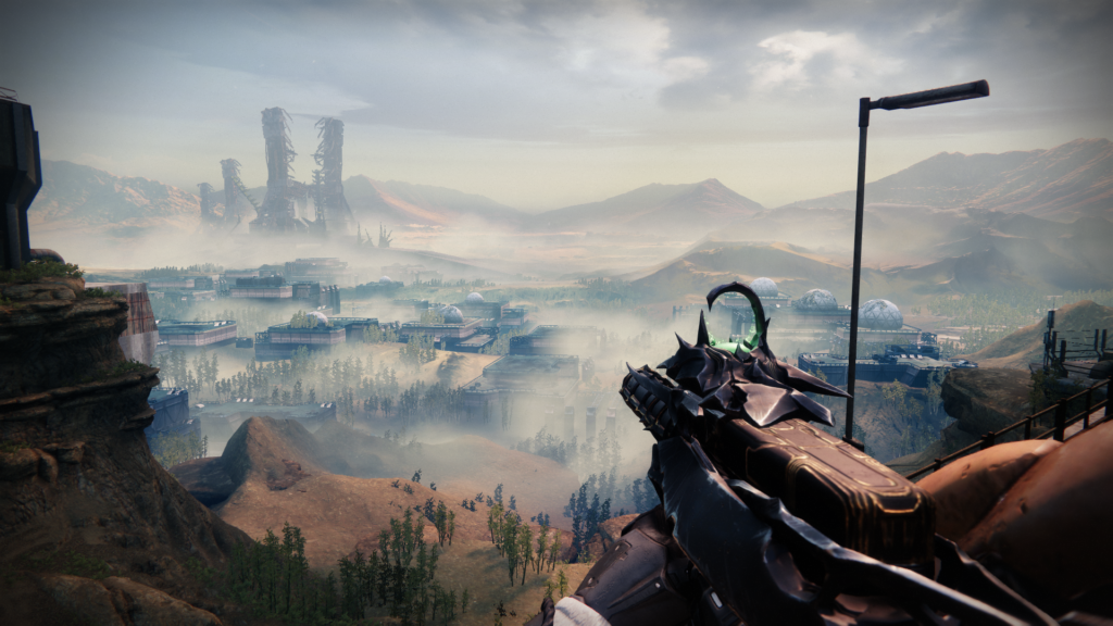 Destiny 2 A view of the partially destroyed city